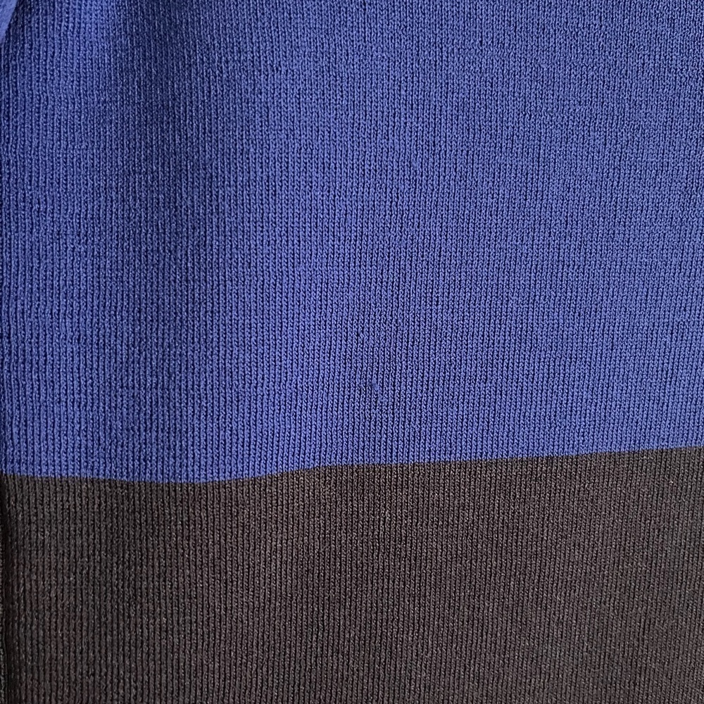 Julio ColorBlock Purple Blue Viscose Blend Long Sleeve Sweater Pullover - Picture 2 of 11